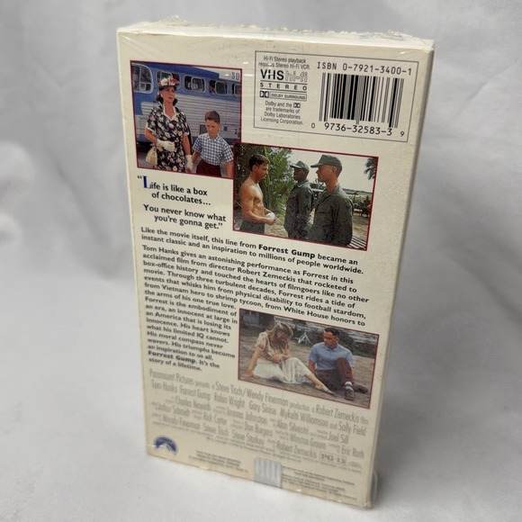 Forrest Gump VHS 1995 Tom Hanks Paramount Clamshell Hi-Fi Stereo PG-13 - Picture 8 of 11